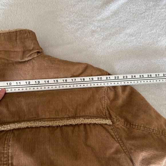 Aeropostale Men's 90s Tan Corduroy Sherpa Lined Jacket Y2K Size Large EUC - Picture 11 of 11